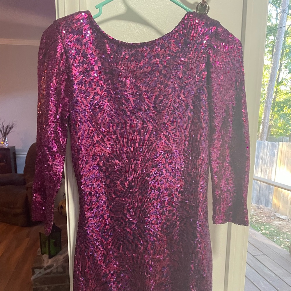 Akira Chicago pink/purple sequin dress size small.